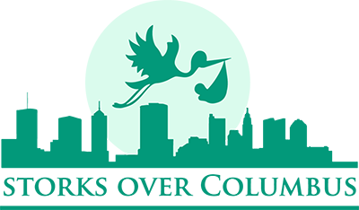 Storks Over Columbus, Birth Announcement Sign, Columbus, OH