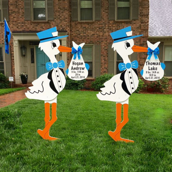 Twin Storks - Blue and Blue Signs for Rent, Columbus, OH